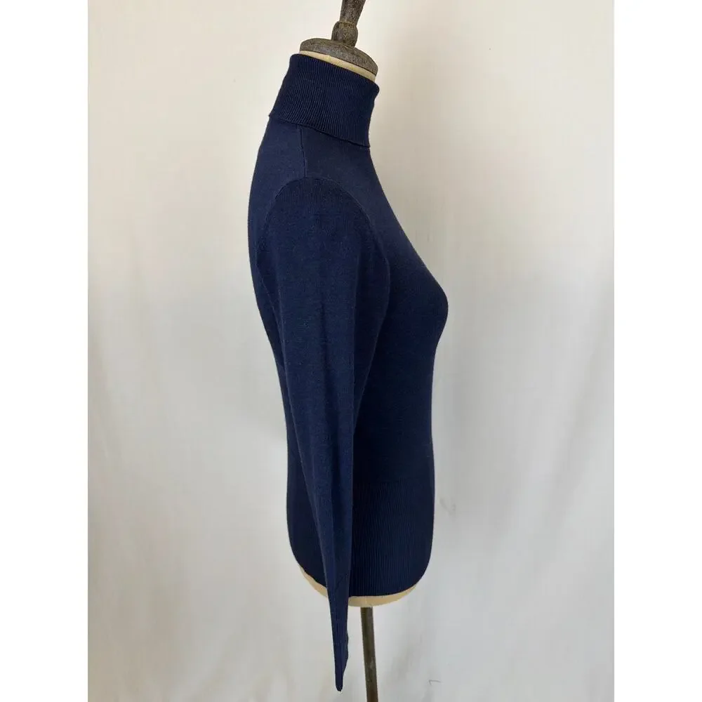 NWT Soya Concept Blue Turtleneck Sweater Size XS #0444